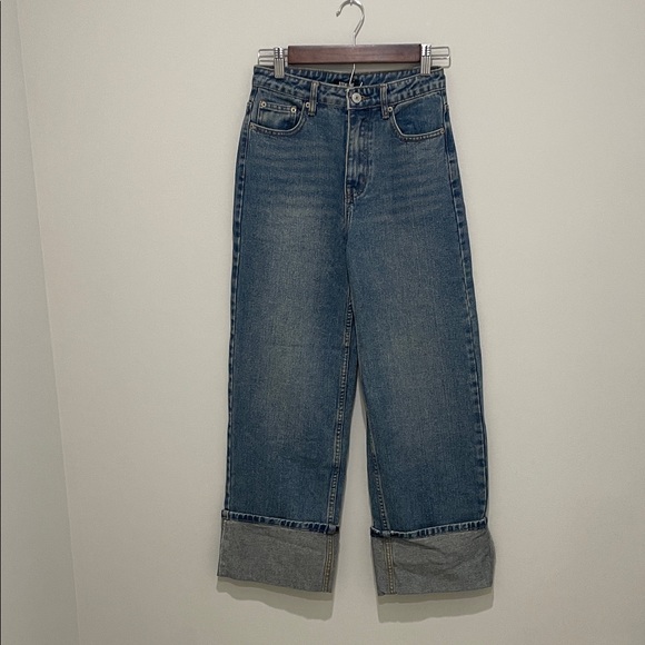 Steve Madden Wide Leg Cuffed Jeans size 25 - Picture 1 of 5